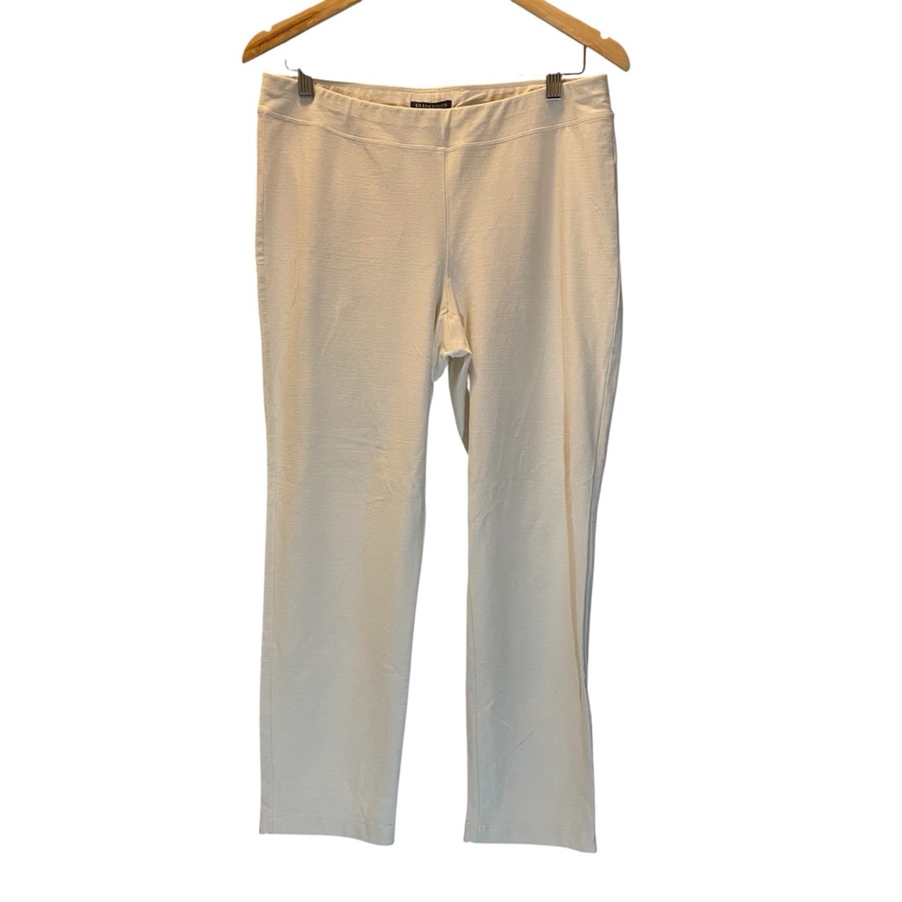 Eileen Fisher Off-White Cropped Pull On Ankle Pants Size M/M